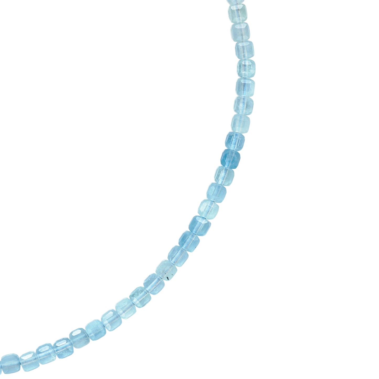 Aquamarine Cubist Necklace