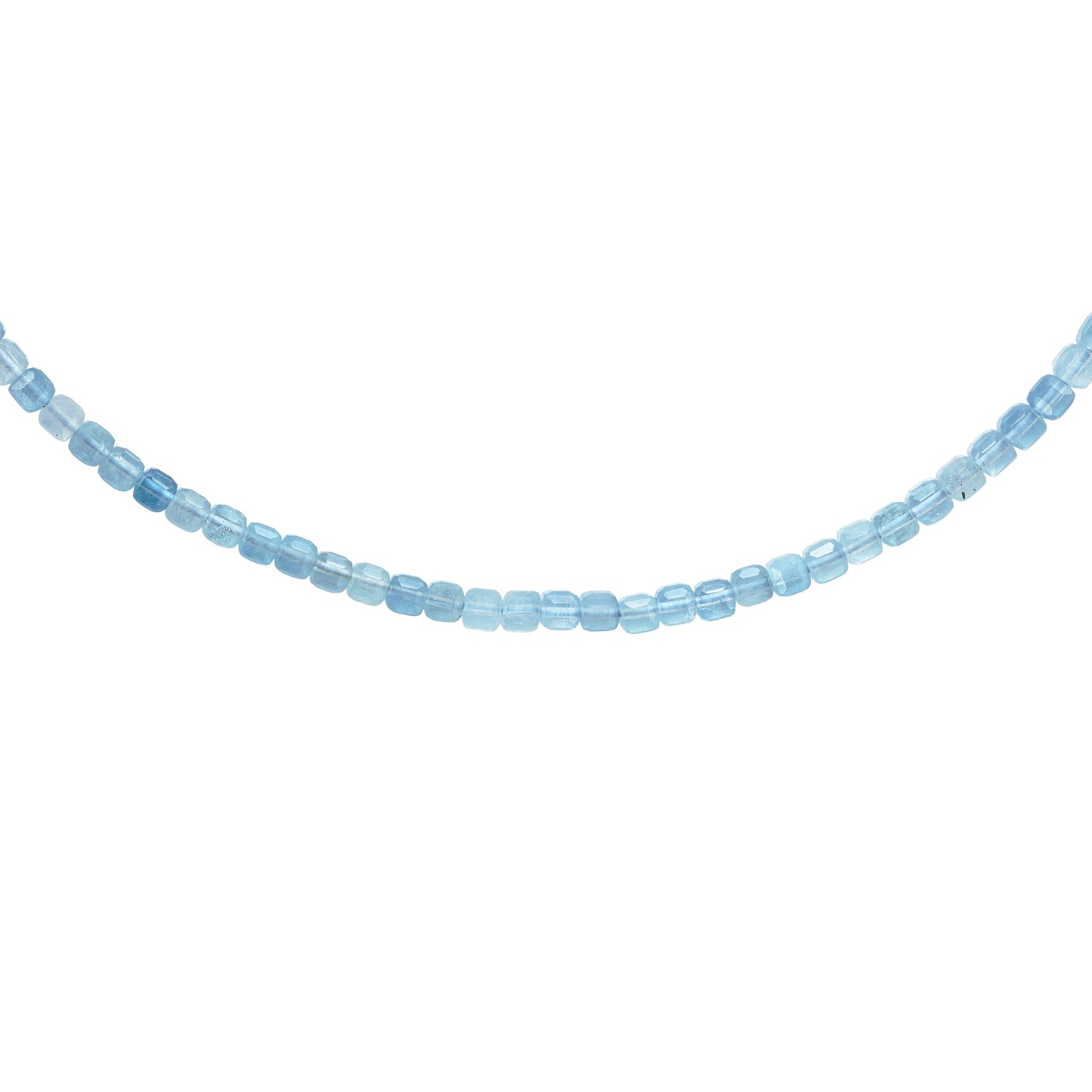 Aquamarine Cubist Necklace