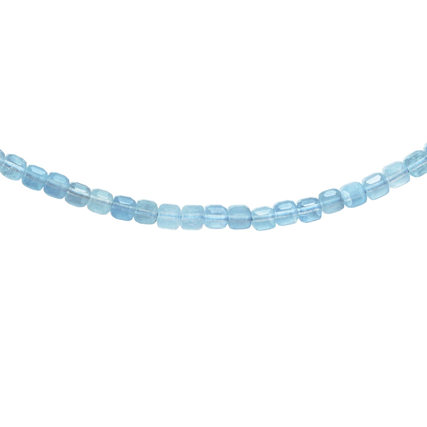 Aquamarine Cubist Necklace