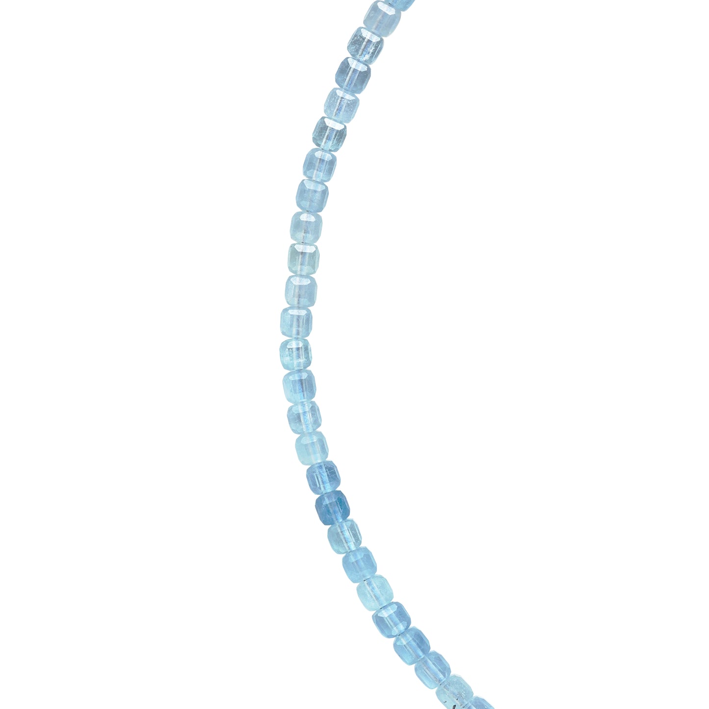 Aquamarine Cubist Necklace