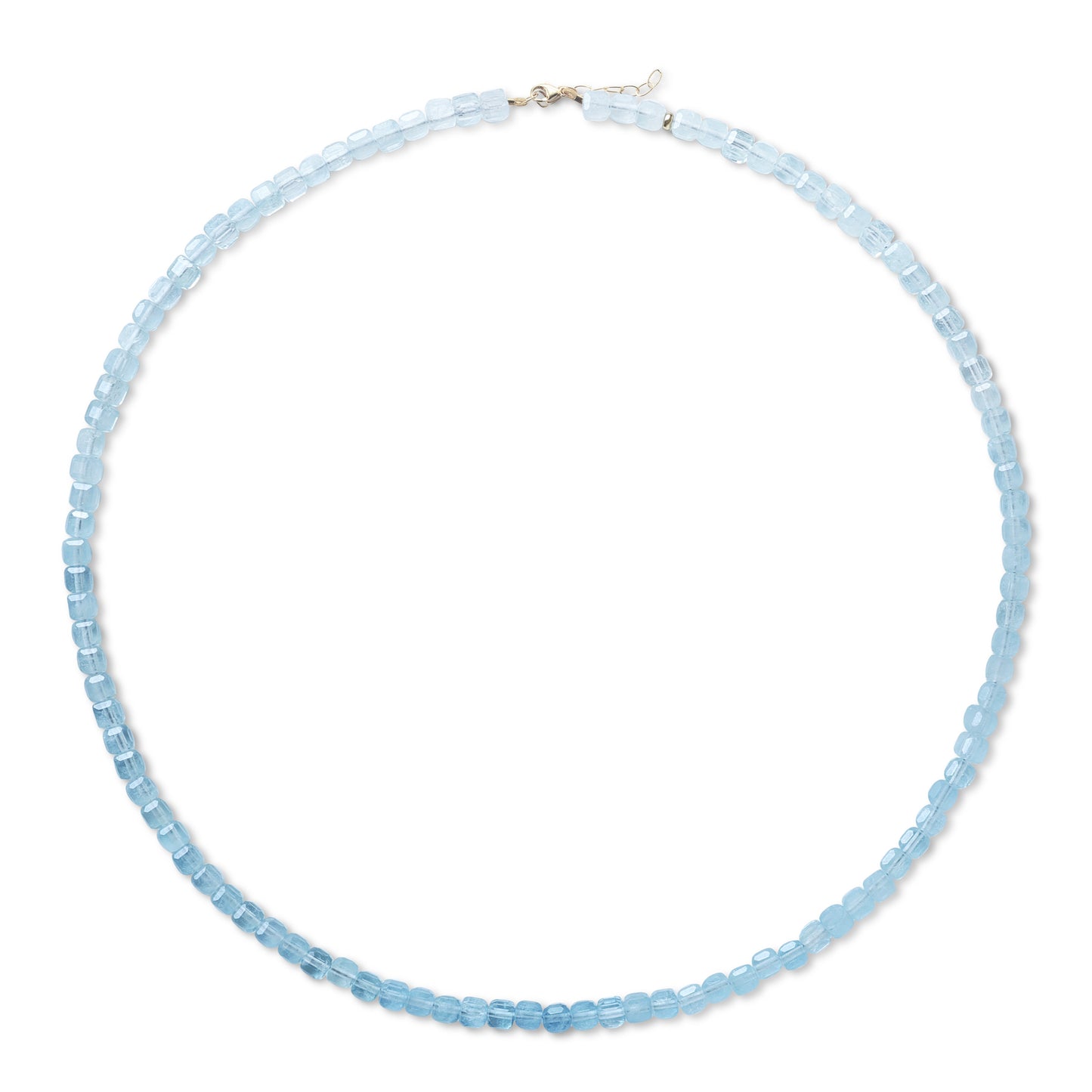Aquamarine Ombre Cubist Necklace