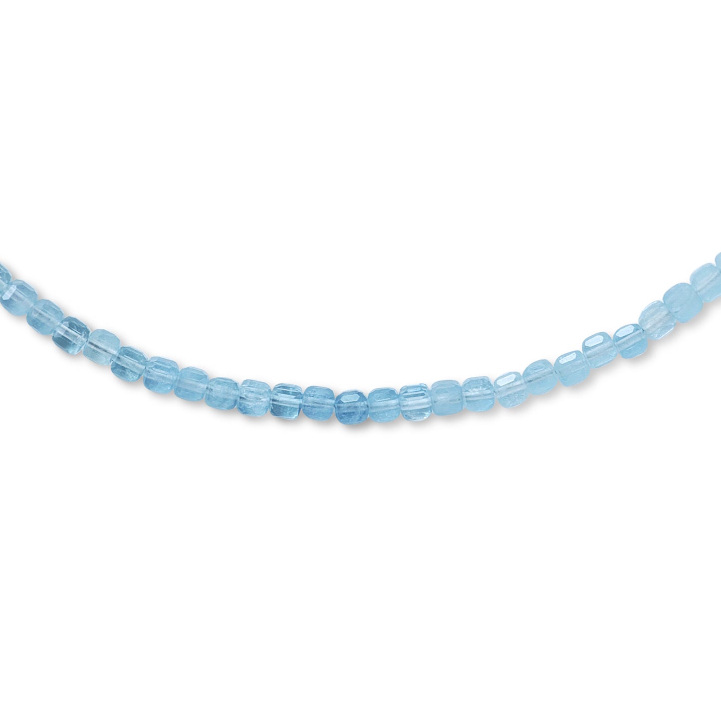 Aquamarine Ombre Cubist Necklace