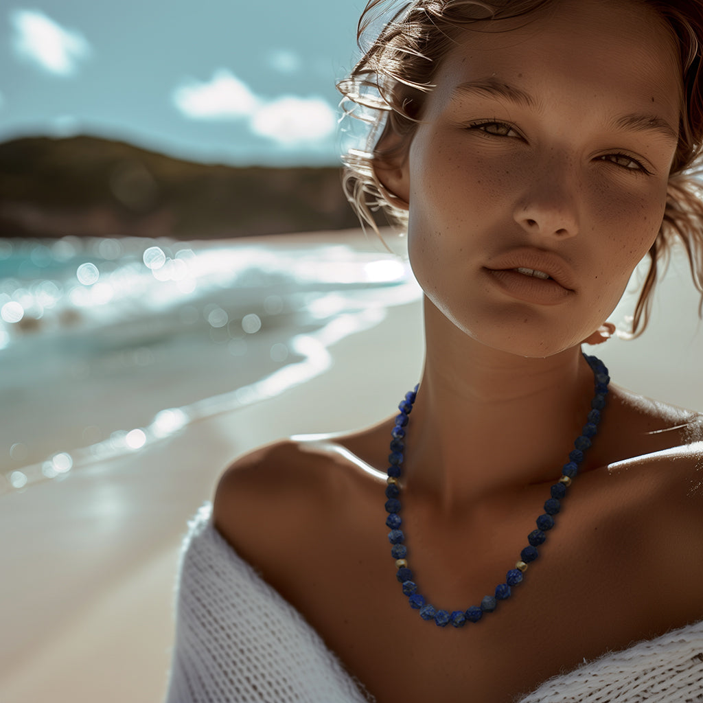 Beaded Lapis Lazuli Princess Necklace