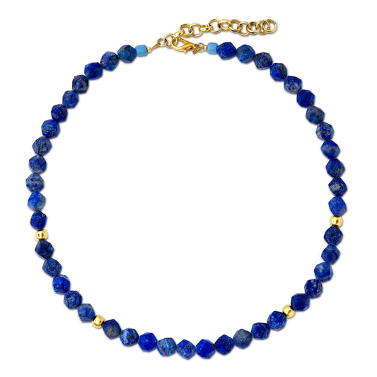 Beaded Lapis Lazuli Princess Necklace