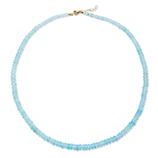 Birthstone December Blue Topaz Necklace