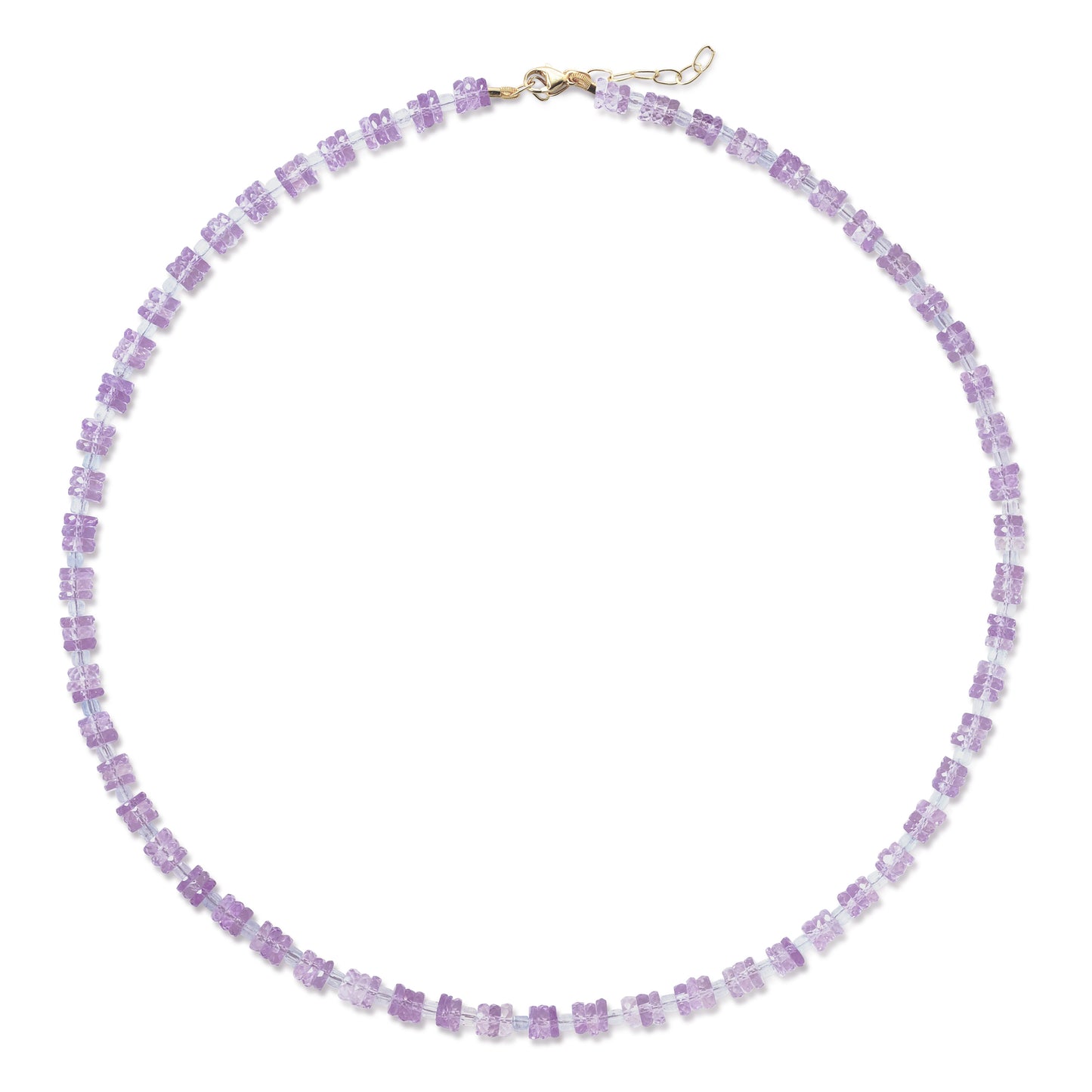Birthstone February Amethyst Heishi Necklace