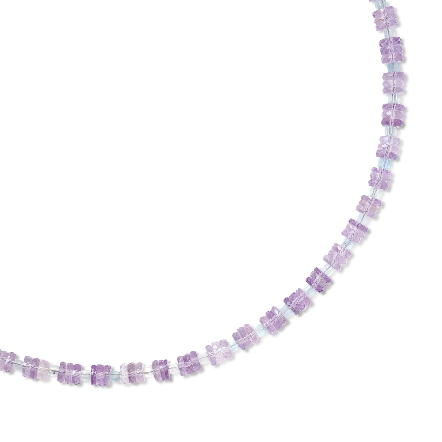 Birthstone February Amethyst Heishi Necklace