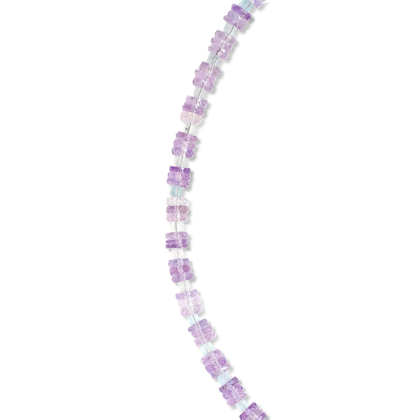 Birthstone February Amethyst Heishi Necklace