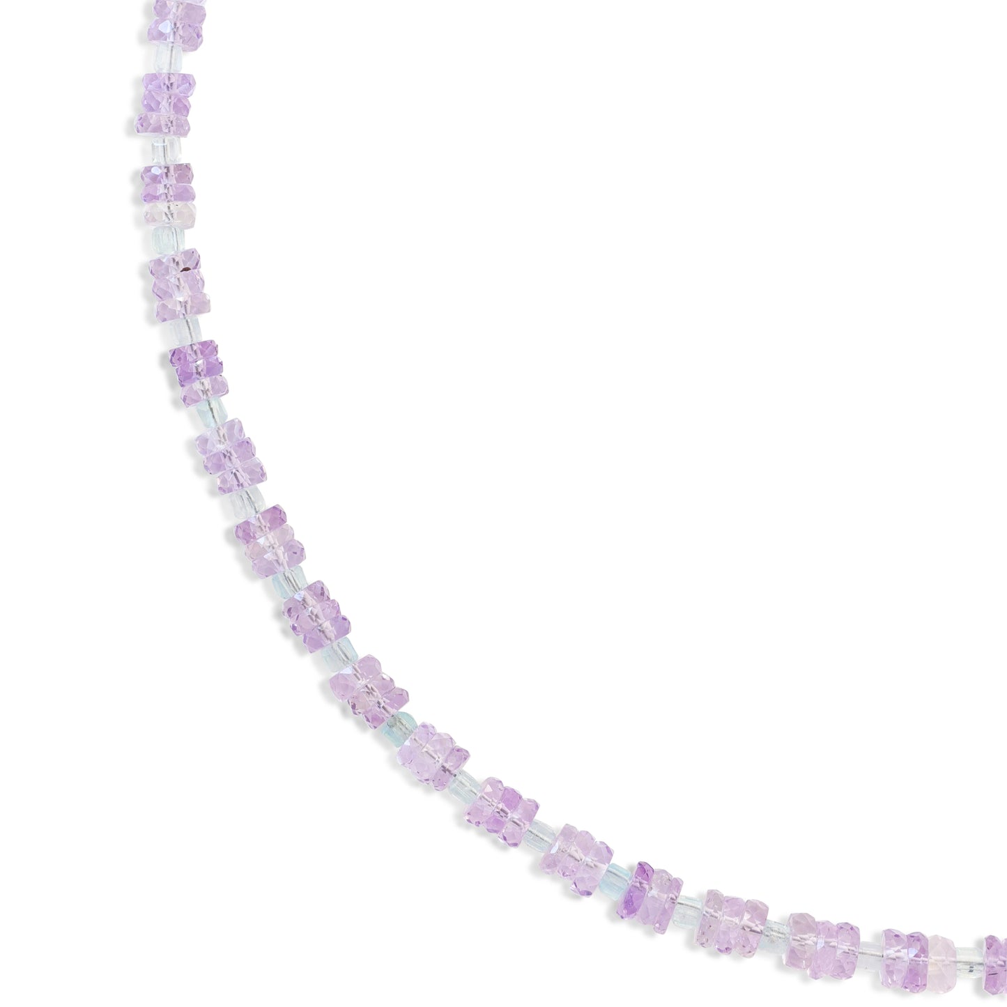 Birthstone February Amethyst Heishi Necklace
