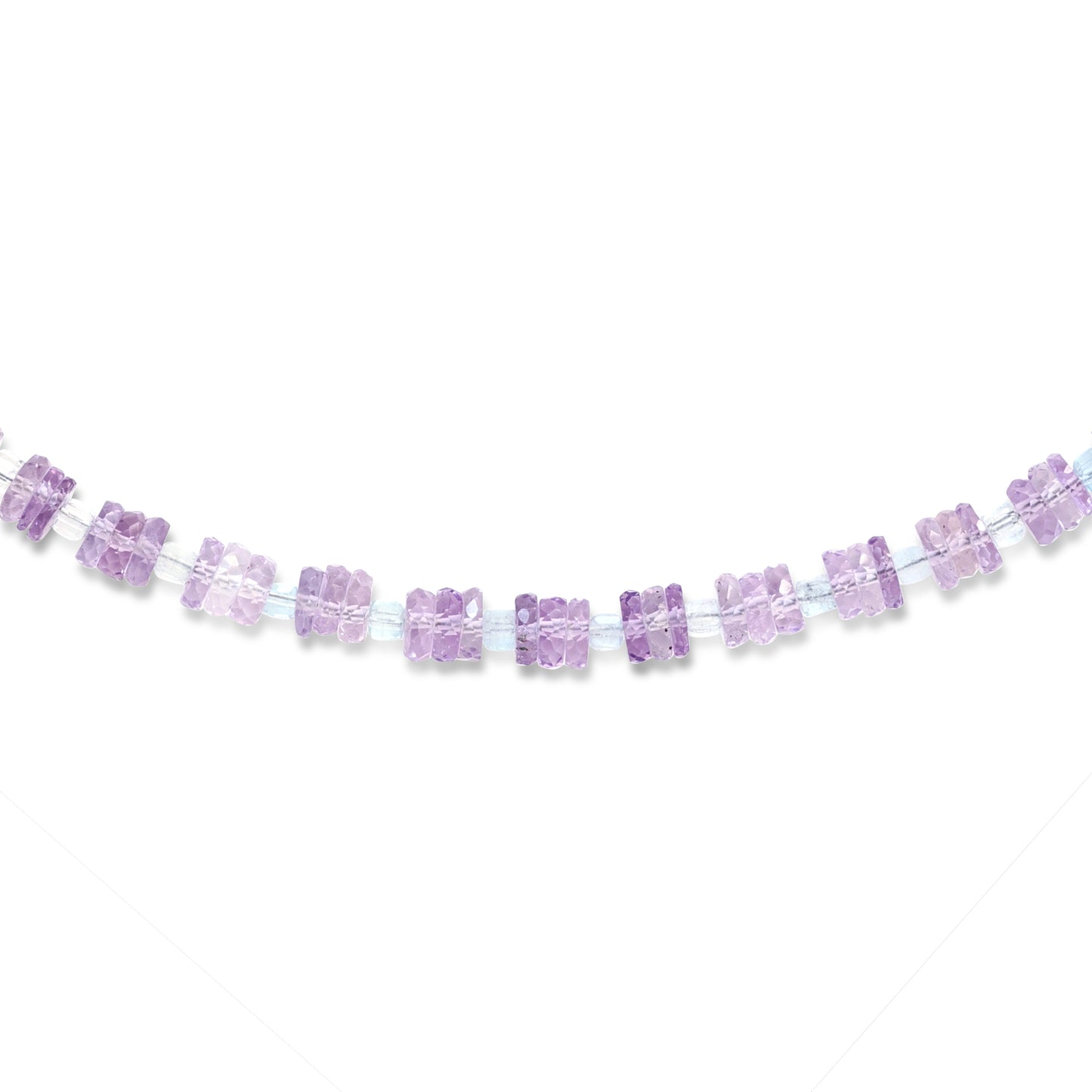 Birthstone February Amethyst Heishi Necklace