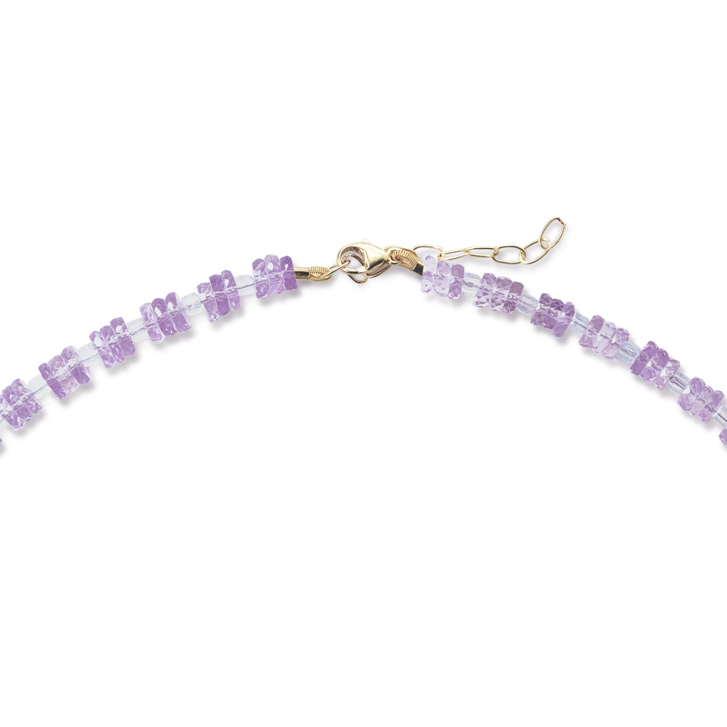 Birthstone February Amethyst Heishi Necklace