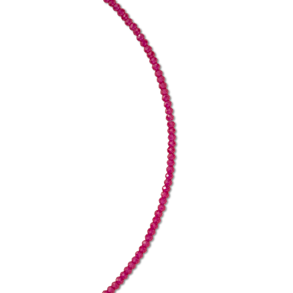 Birthstone July Ruby Gold Bead Necklace