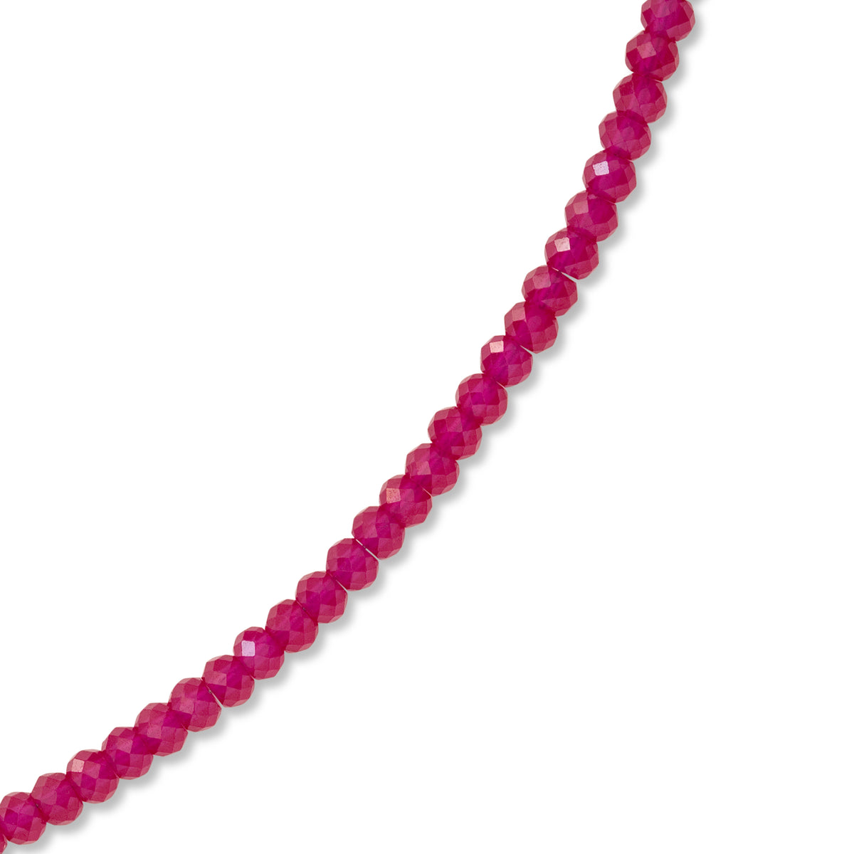Birthstone July Ruby Gold Bead Necklace