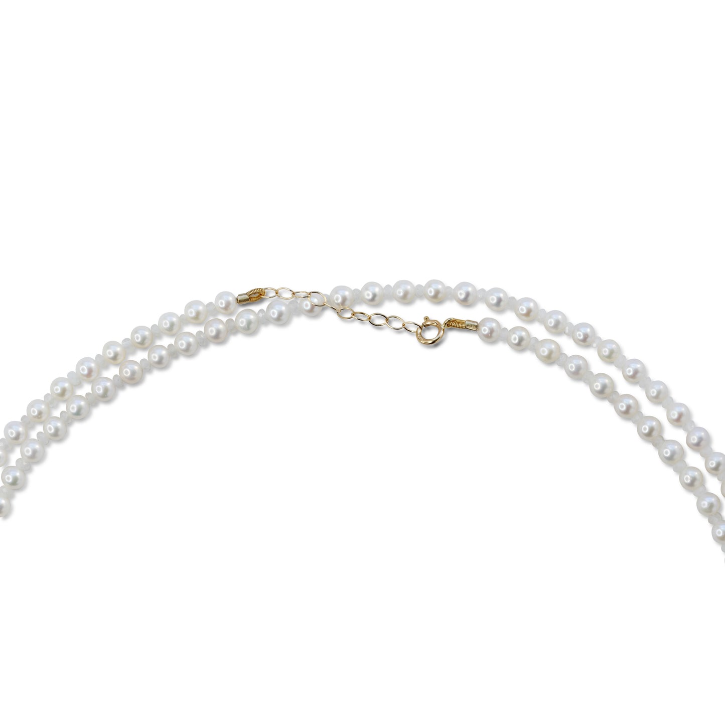 Birthstone June Pearl Moonstone Double Long Necklace