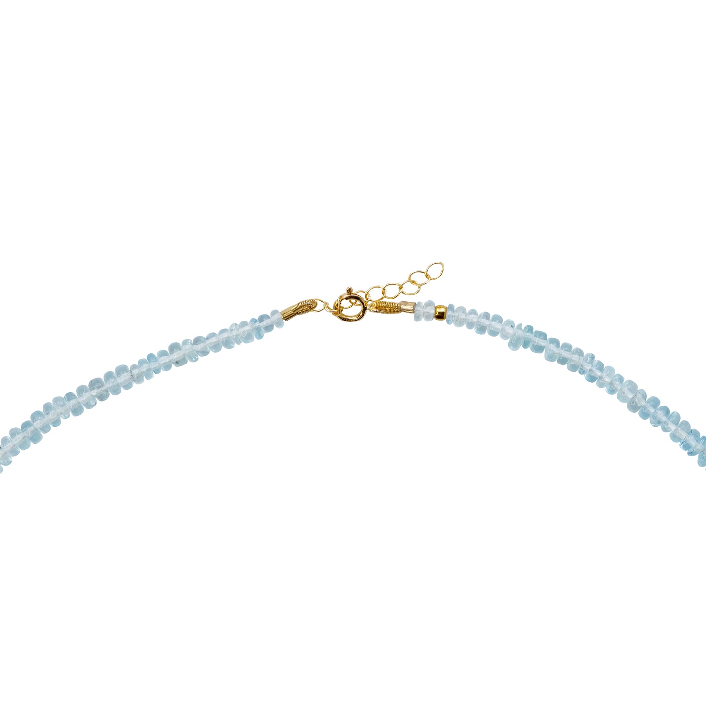 Birthstone March Aquamarine Necklace 18K Gold