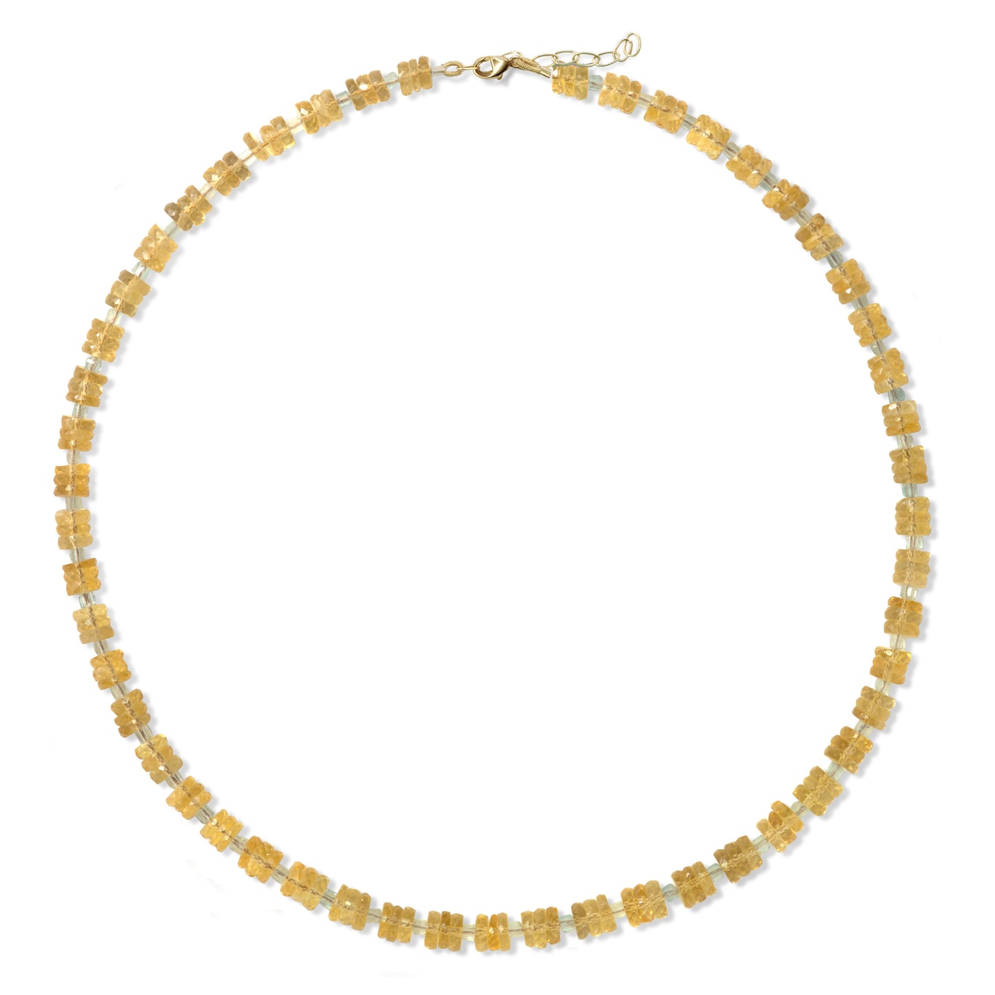 Birthstone November Citrine Heishi Necklace
