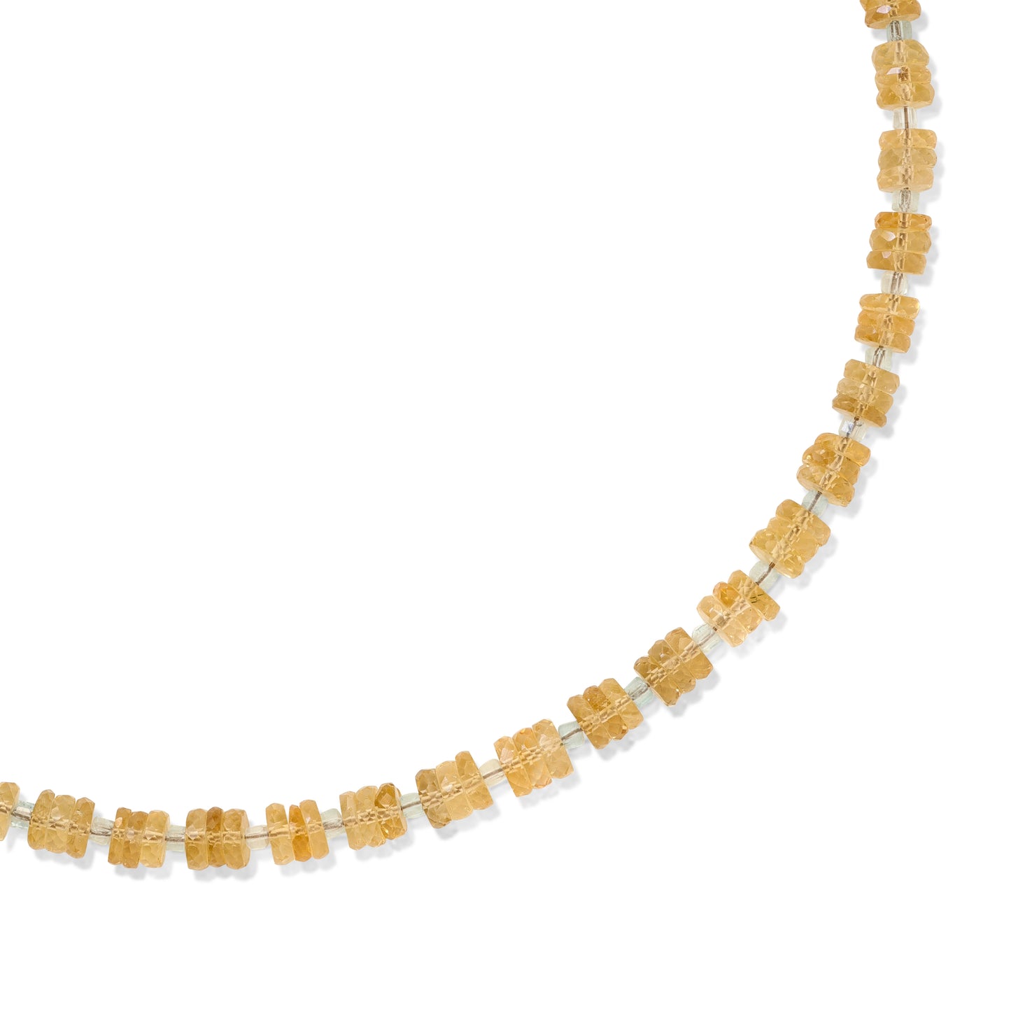Birthstone November Citrine Heishi Necklace