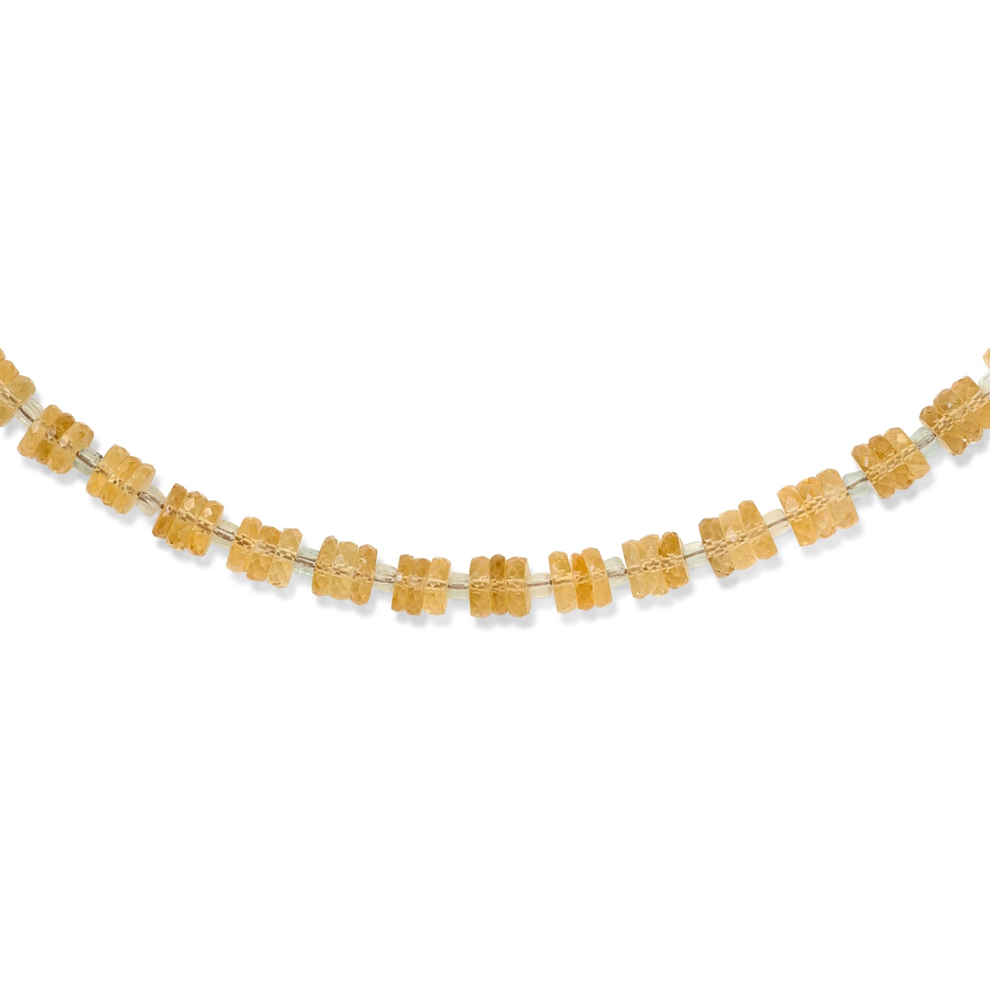 Birthstone November Citrine Heishi Necklace