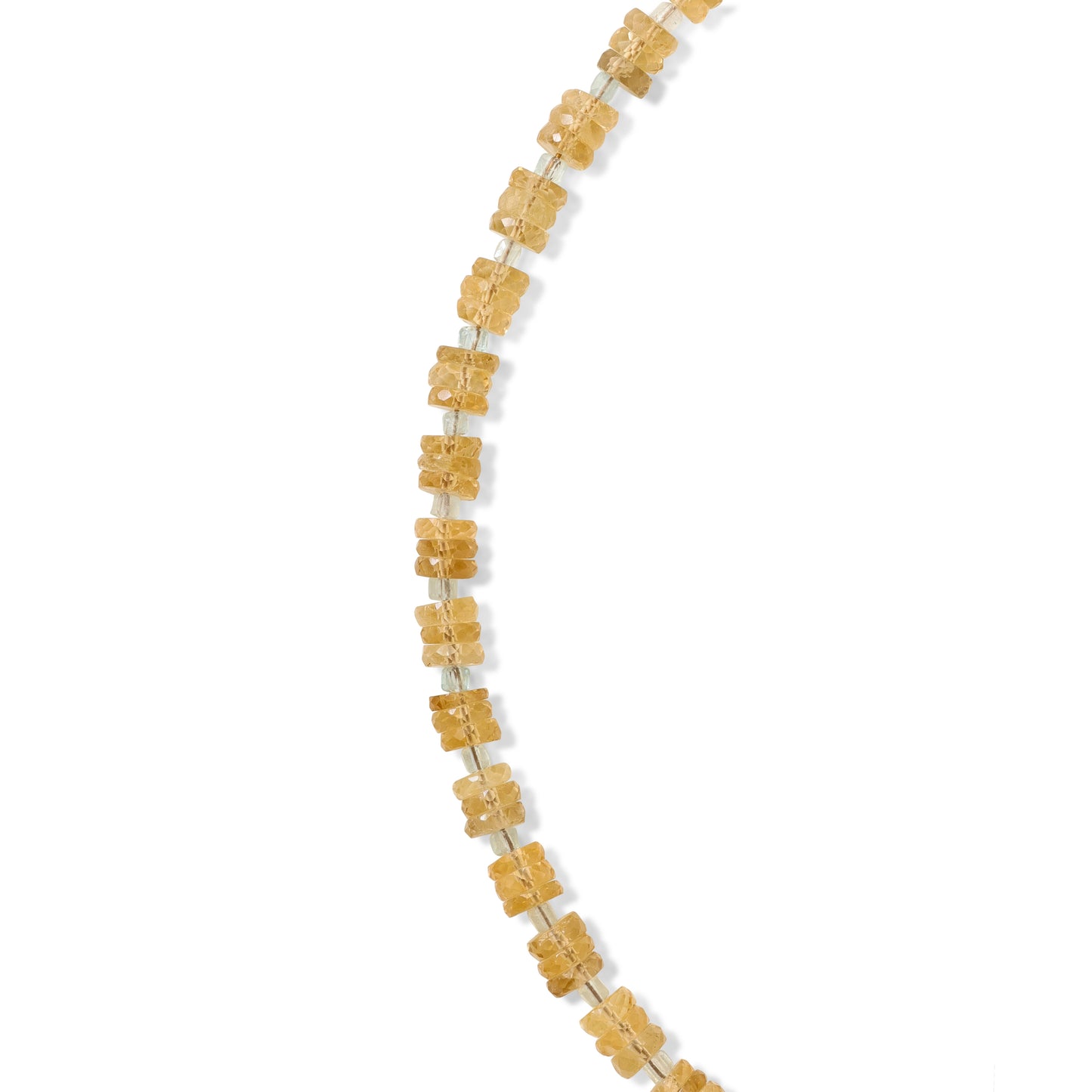 Birthstone November Citrine Heishi Necklace