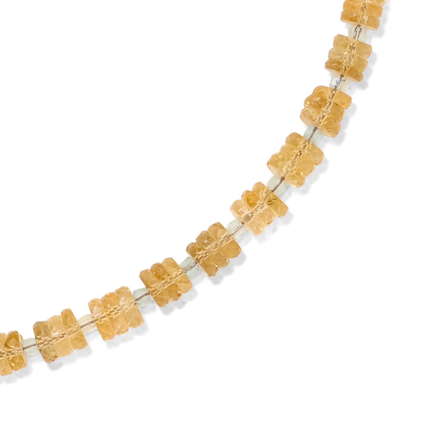 Birthstone November Citrine Heishi Necklace