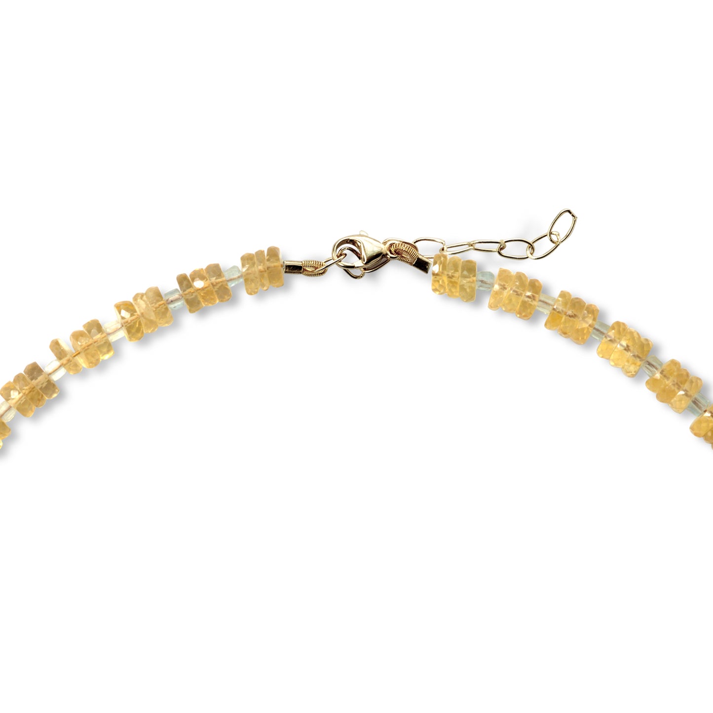 Birthstone November Citrine Heishi Necklace