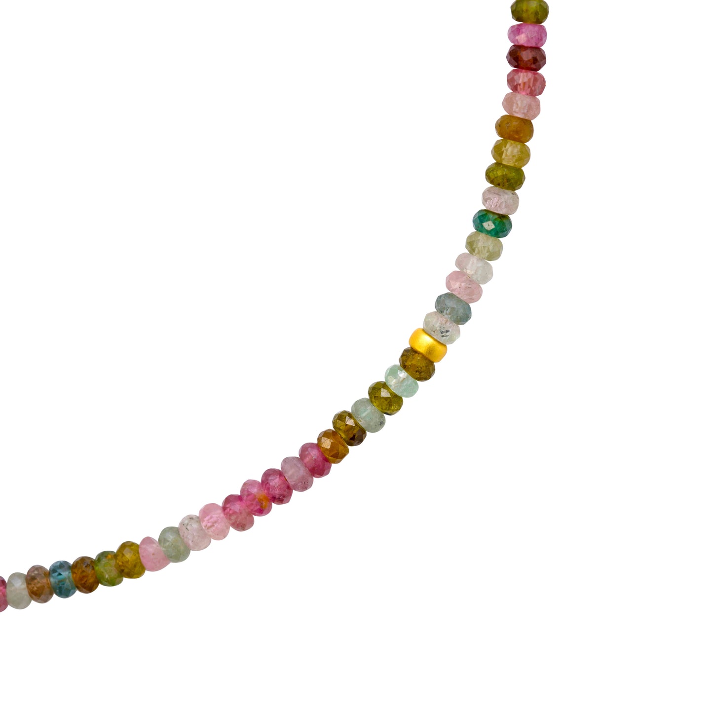 Birthstone October Watermelon Tourmaline Necklace 14K Gold