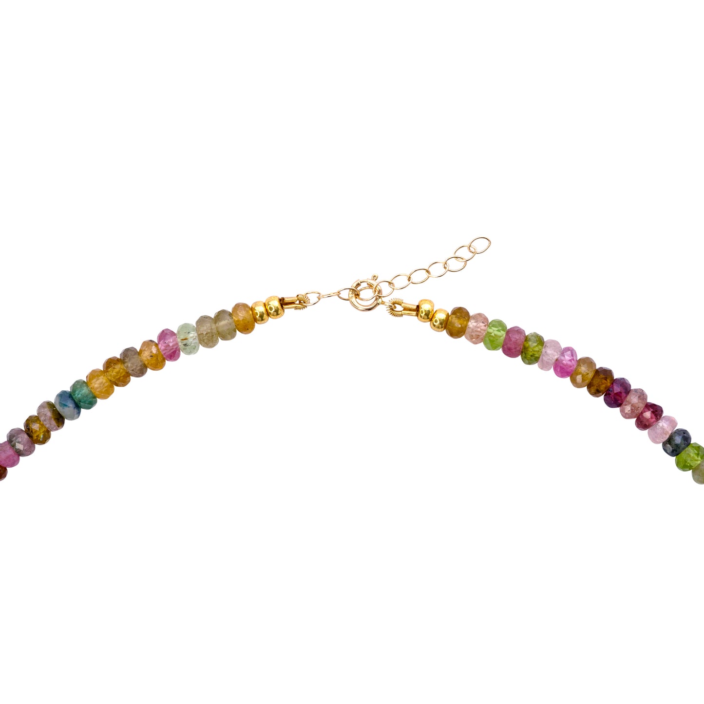 Birthstone October Watermelon Tourmaline Necklace 14K Gold