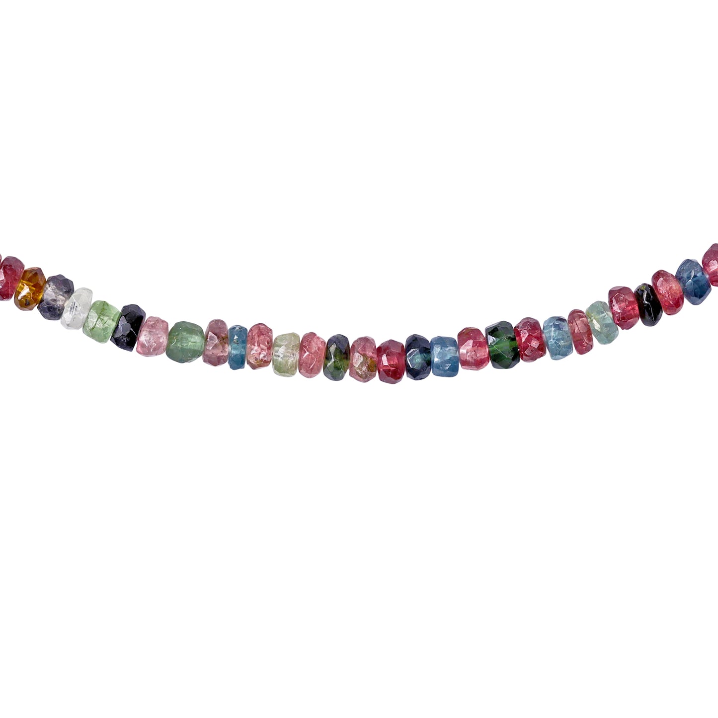 Birthstone October Tourmaline Gold Bead Necklace