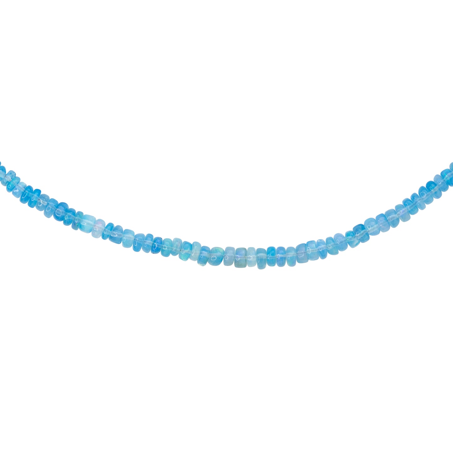 Blue Opal Necklace 14K Gold