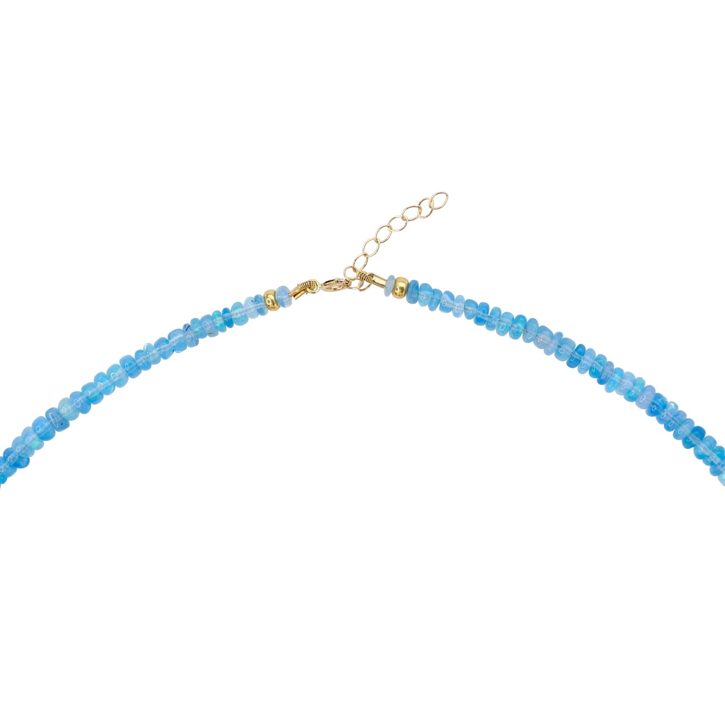 Blue Opal Necklace 14K Gold