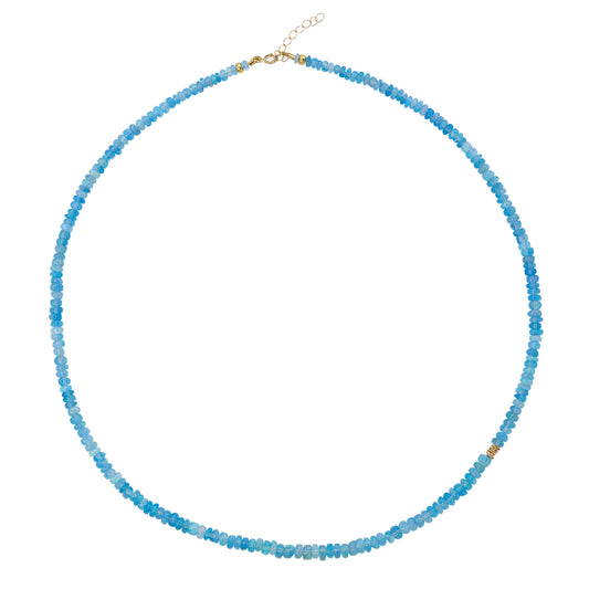 Blue Opal Necklace 14K Gold