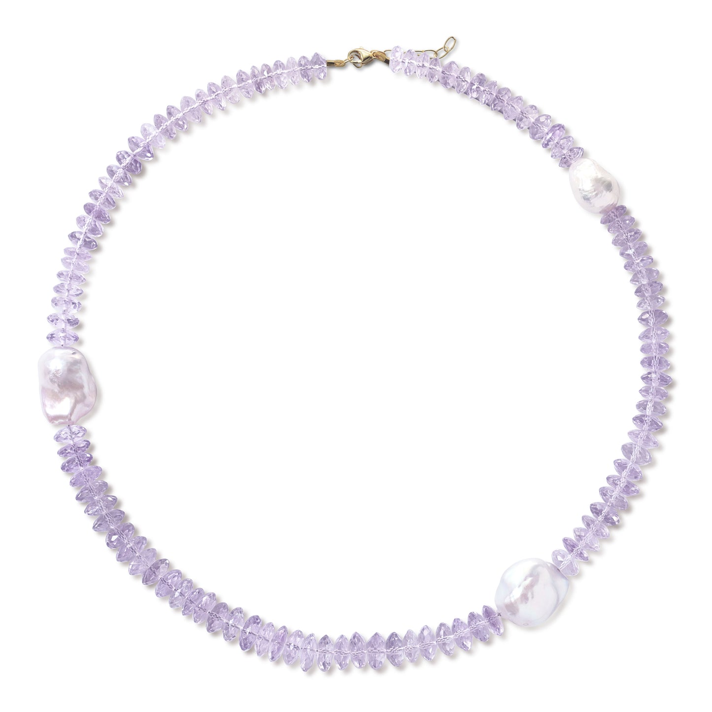 Bolivian Amethyst Baroque Pearl Necklace