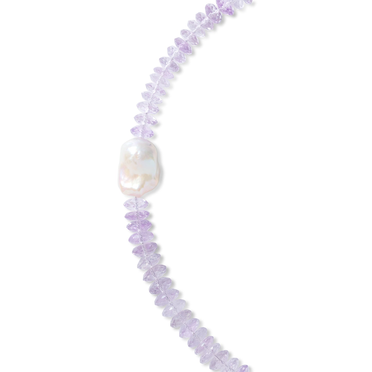 Bolivian Amethyst Baroque Pearl Necklace