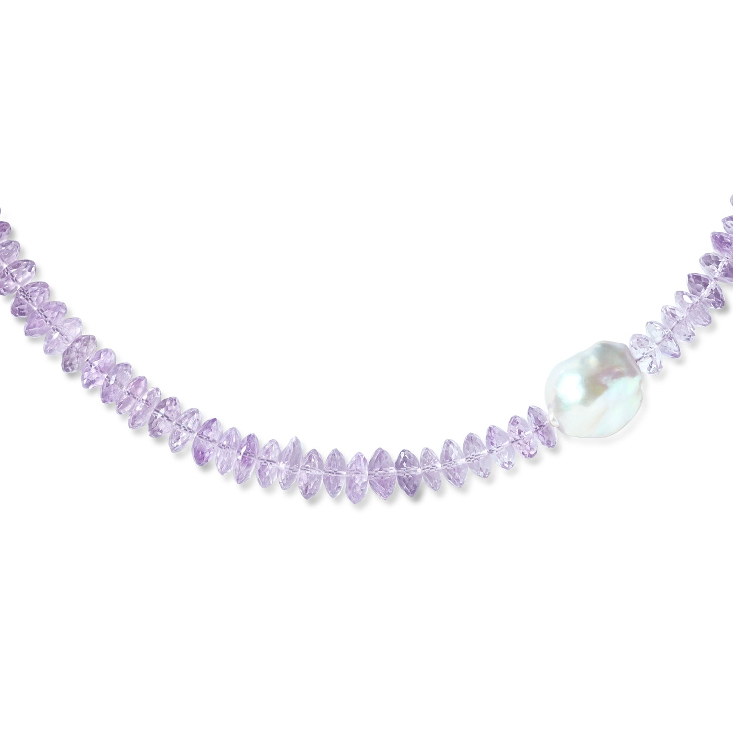 Bolivian Amethyst Baroque Pearl Necklace