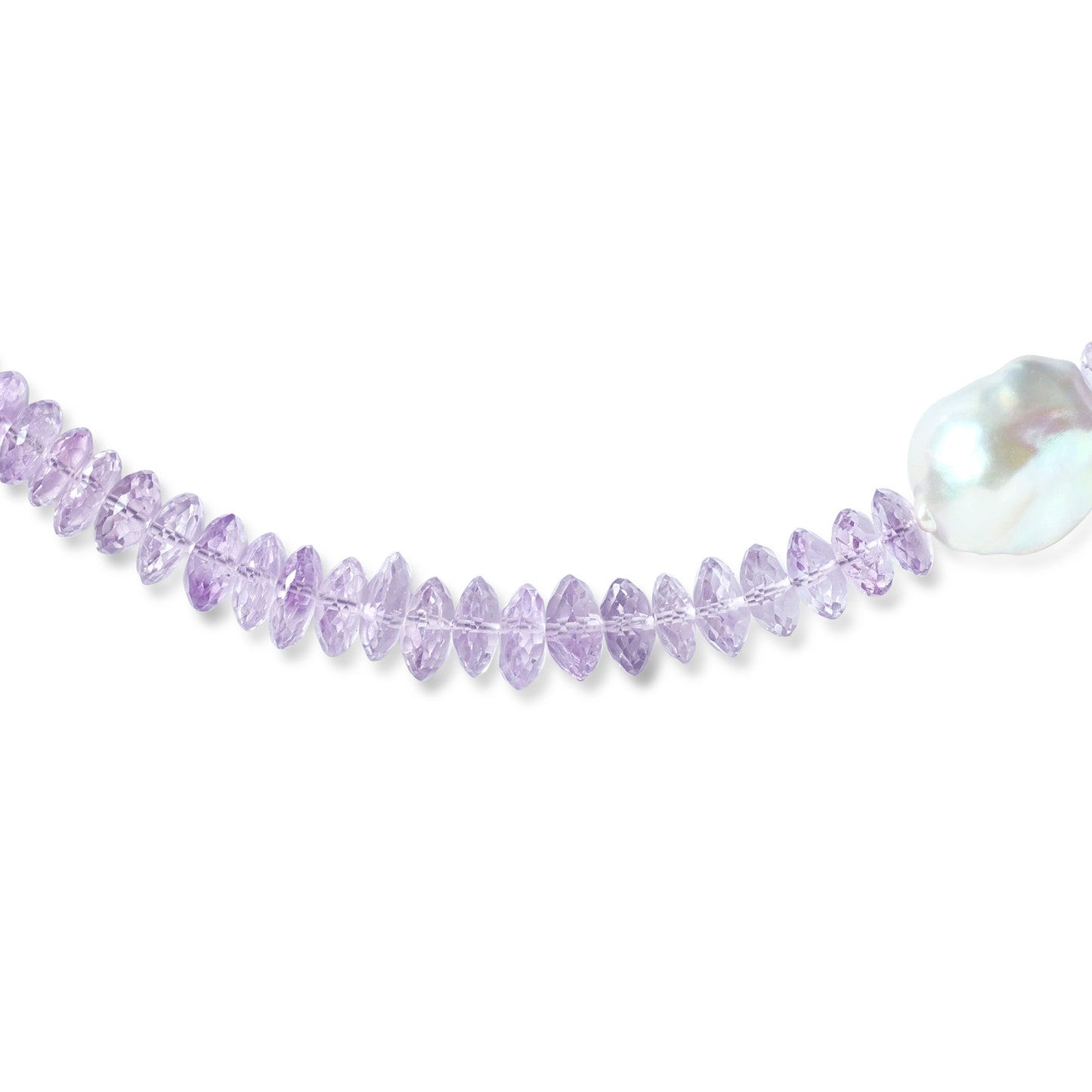 Bolivian Amethyst Baroque Pearl Necklace