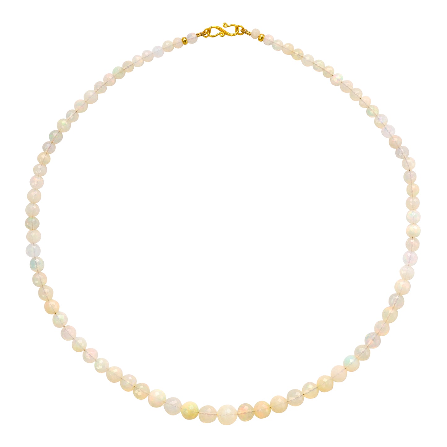 Ethiopian Opal Round Bead Necklace