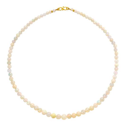 Ethiopian Opal Round Bead Necklace