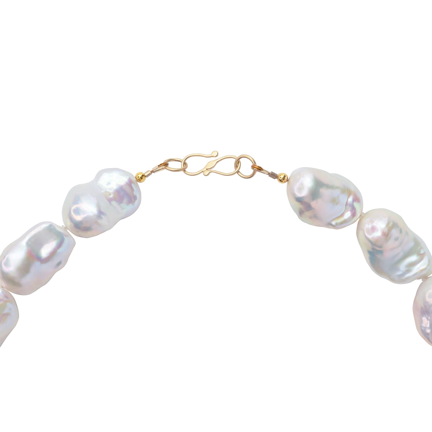Extra Large White Baroque Pearl Necklace