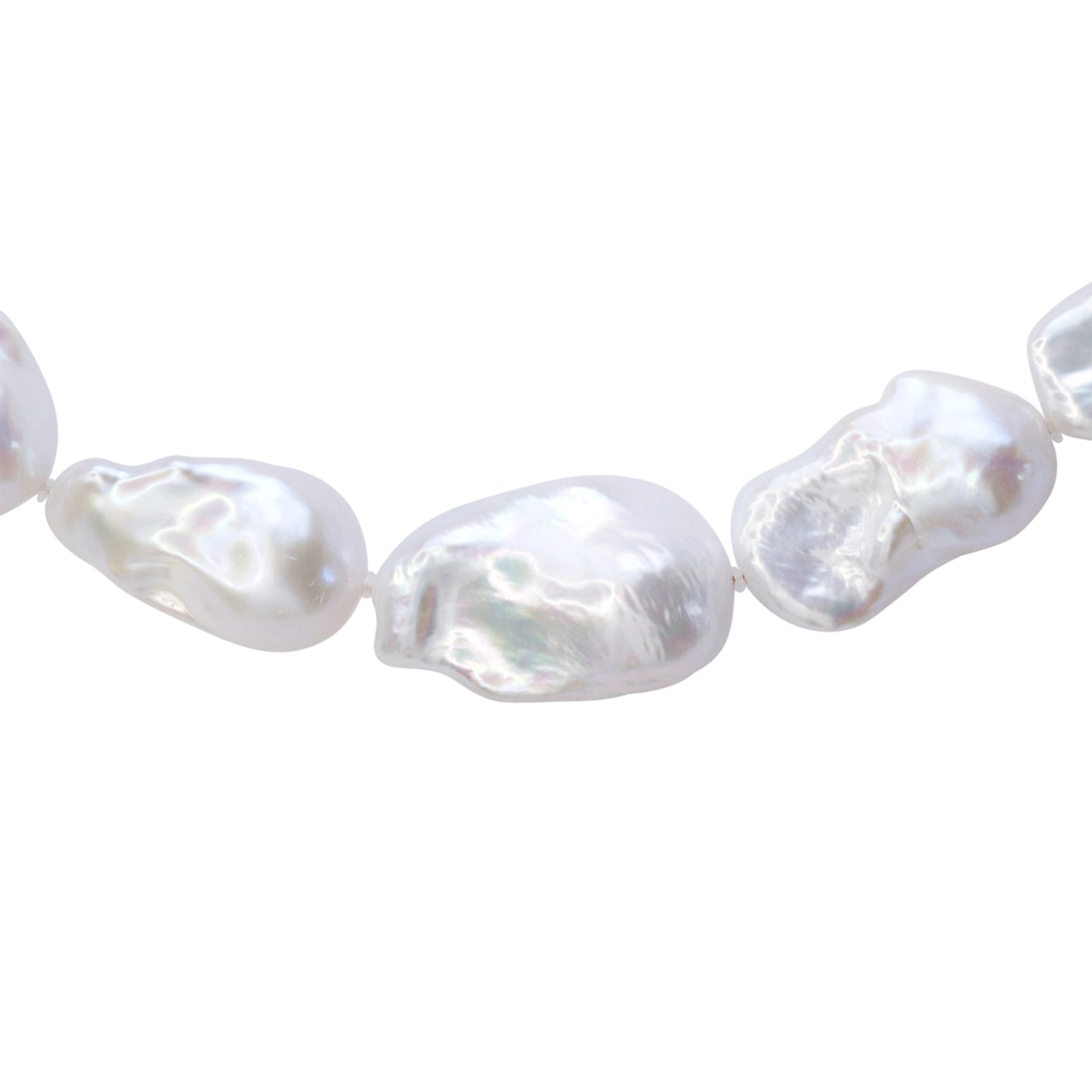 Extra Large White Baroque Pearl Necklace