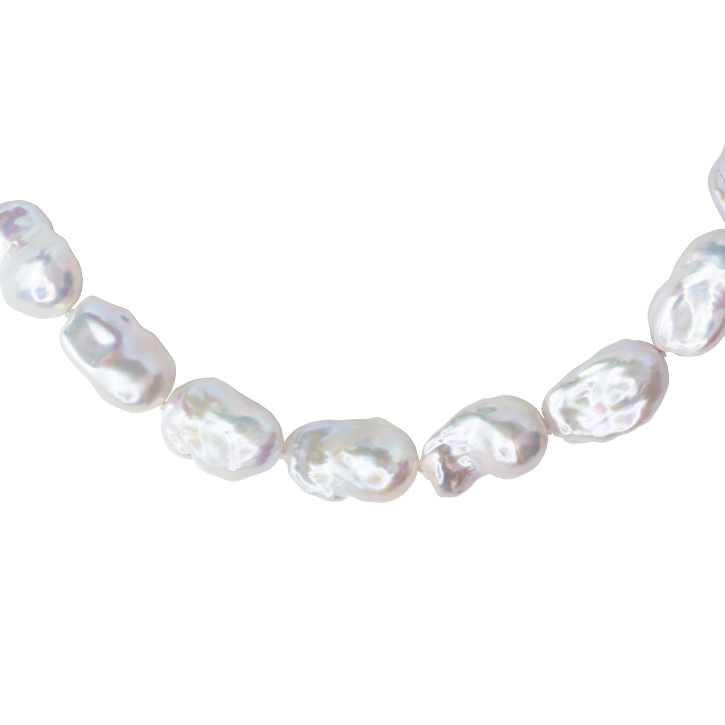 Extra Large White Baroque Pearl Necklace