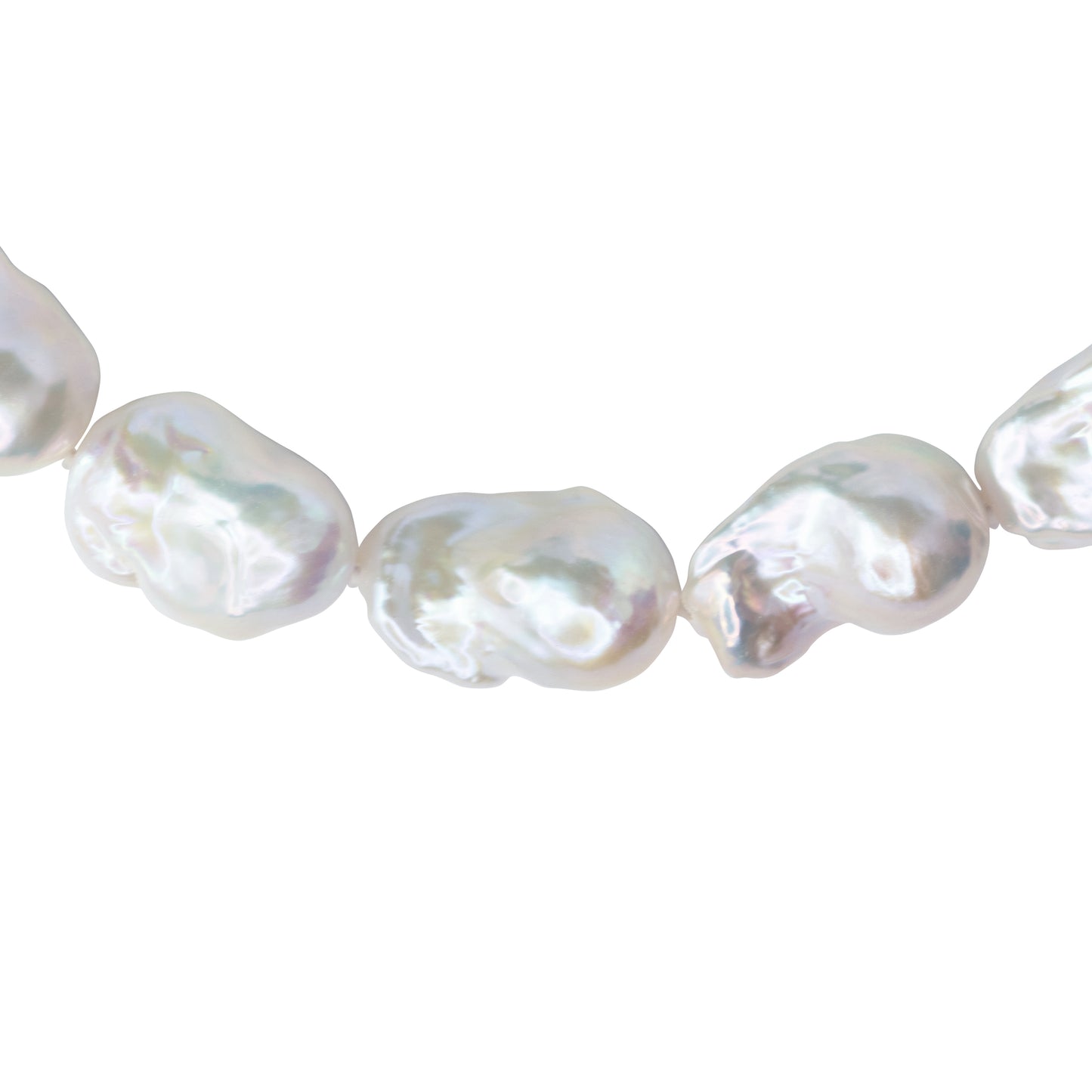 Extra Large White Baroque Pearl Necklace