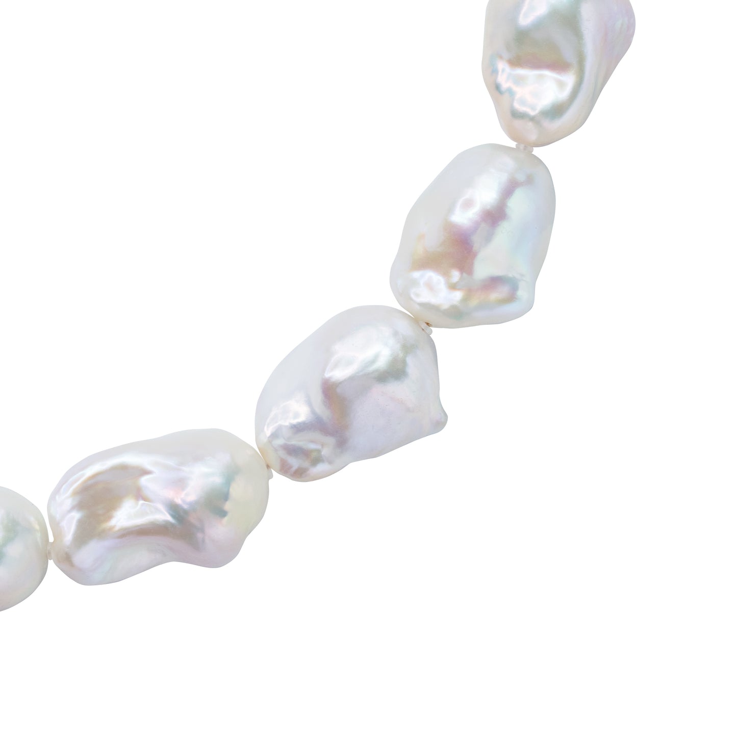 Extra Large White Baroque Pearl Necklace