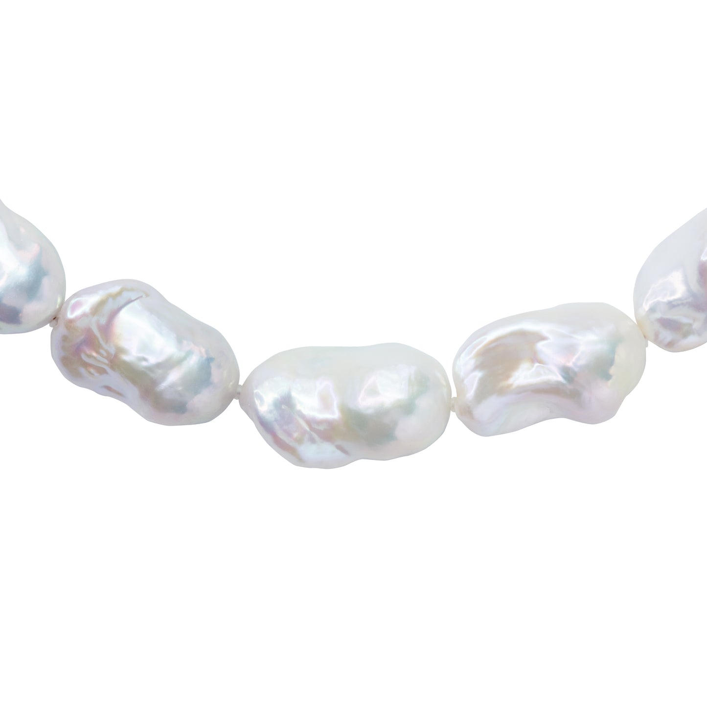 Extra Large White Baroque Pearl Necklace