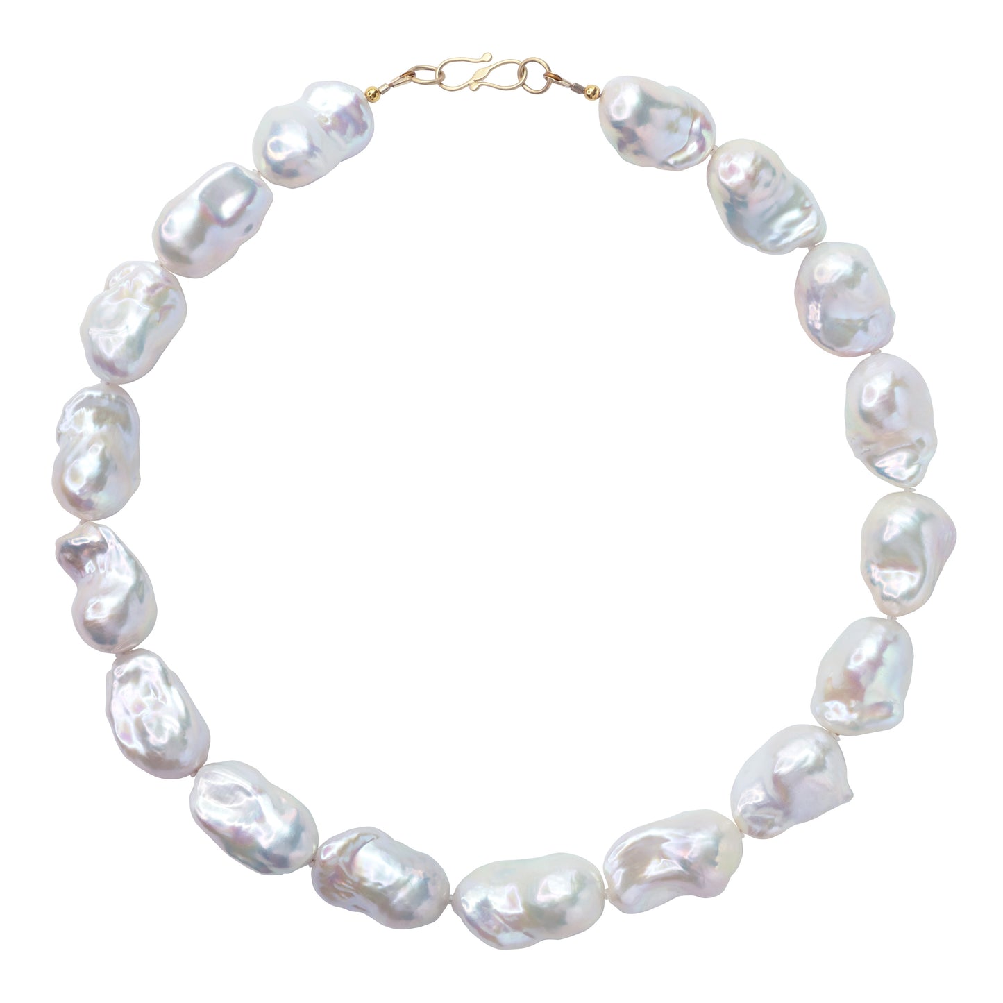 Extra Large White Baroque Pearl Necklace