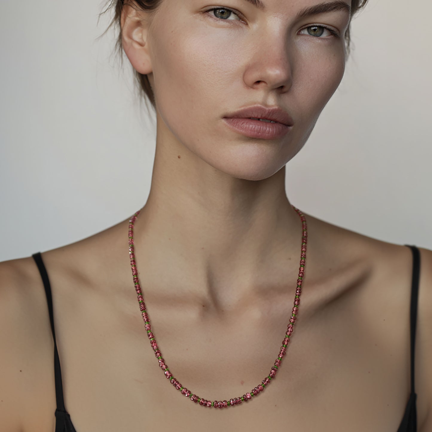Garnet Chrome Diopside Necklace