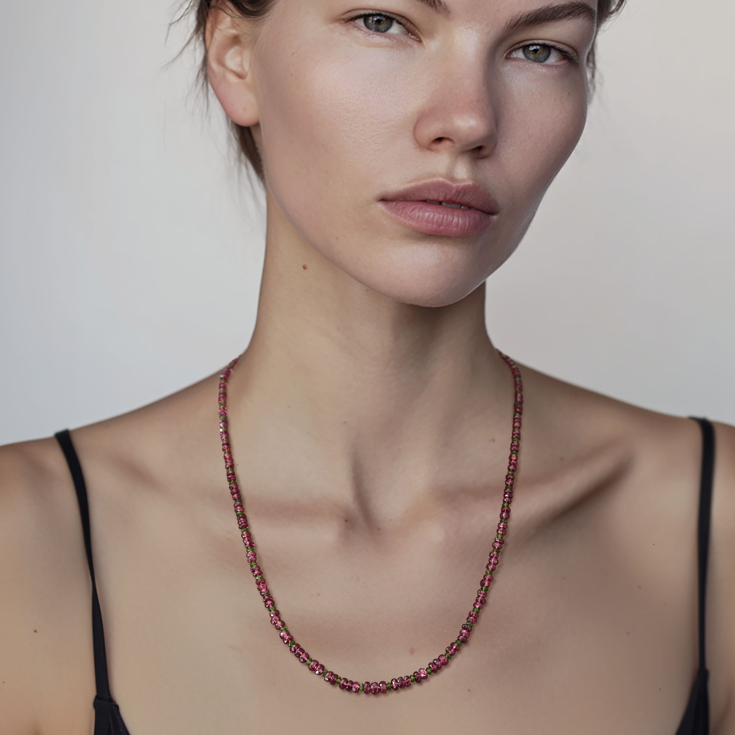 Garnet Chrome Diopside Necklace