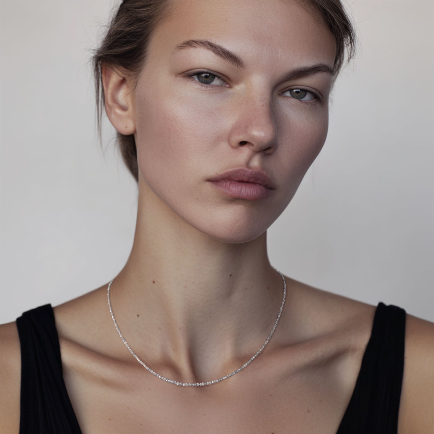 Gray Diamond Necklace