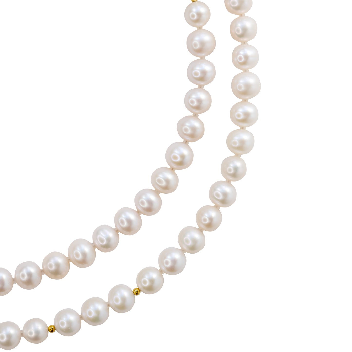 Baroque Pearls Rope Necklace 18K Gold