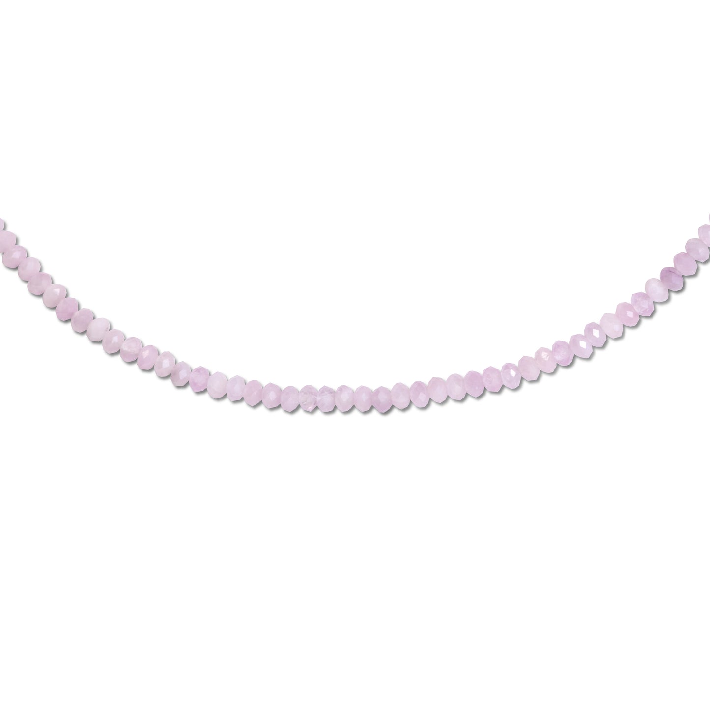 Kunzite Gold Bead Necklace