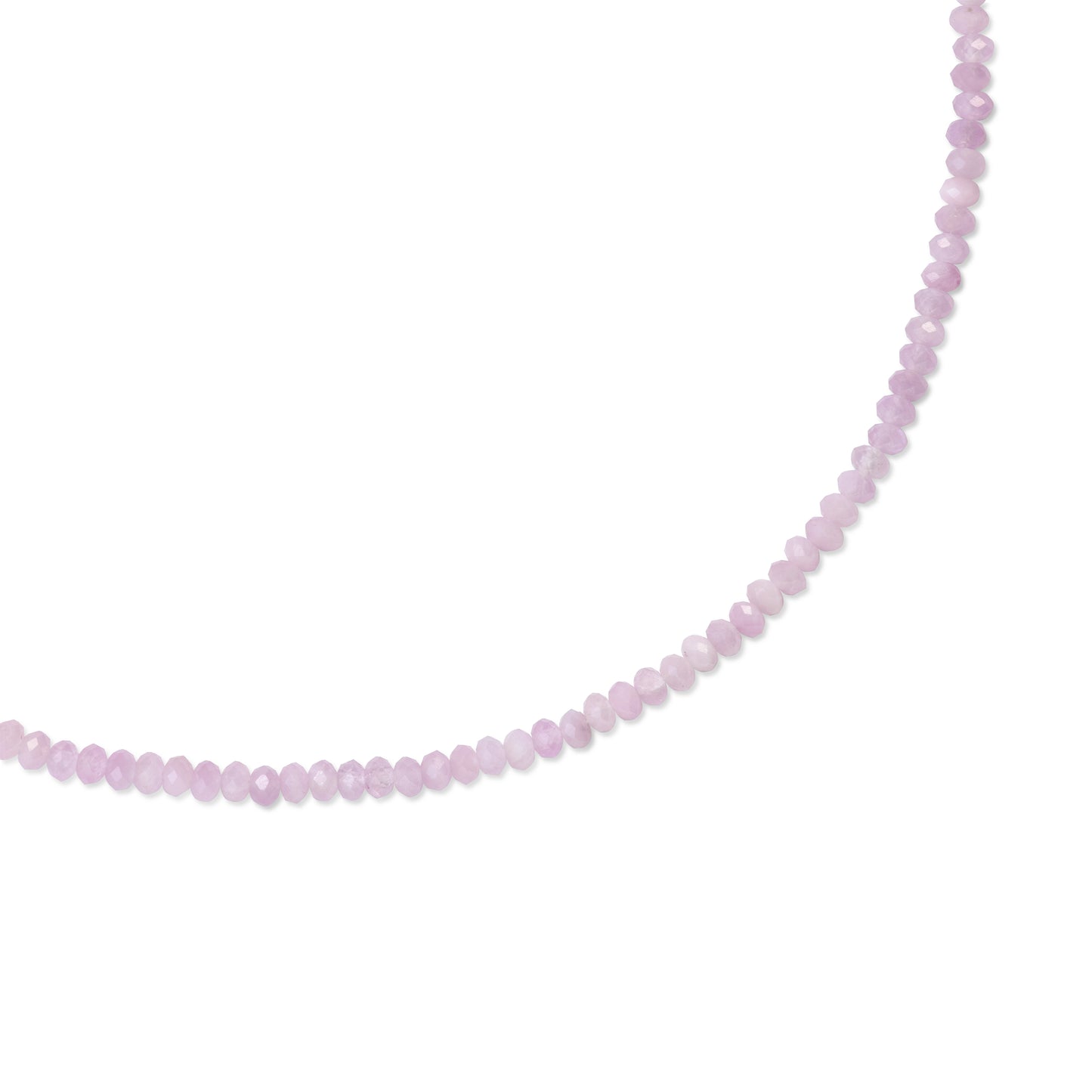 Kunzite Gold Bead Necklace